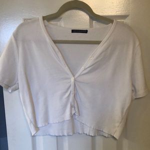 Brandy Melville cropped white sweater